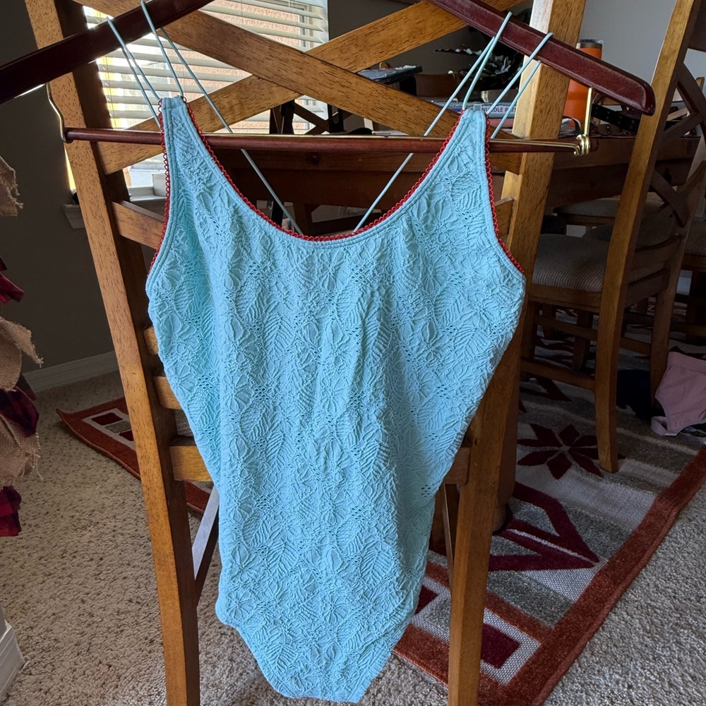 Fabletics Light Blue Textured Bodysuit